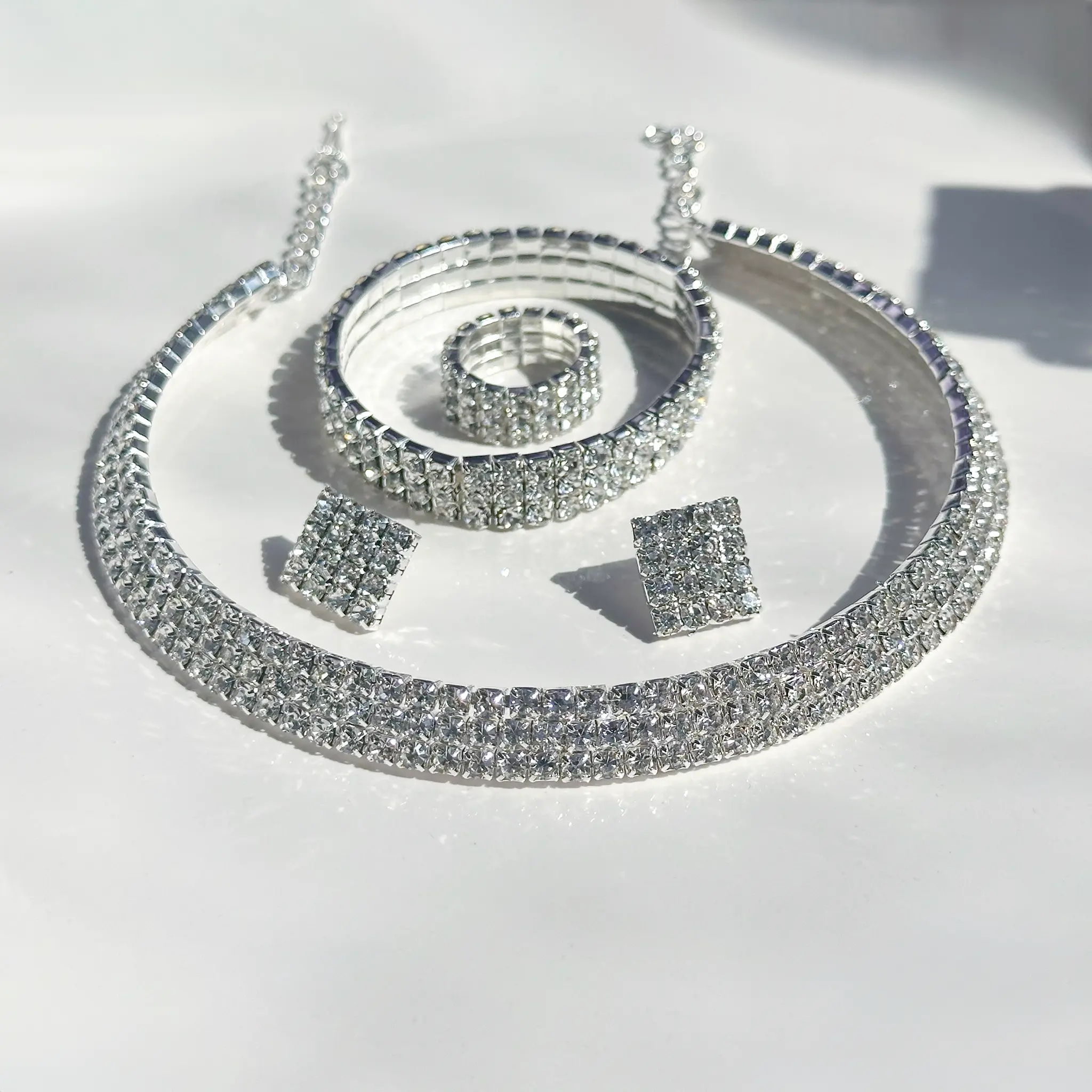 IMG_7202 ست چوکر کامل جواهری 3 لاین / تک لاین