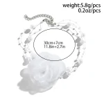 چوکر گل رز مروارید نامریی گردنبند چسب گل رز مروارید نامریی