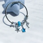دستبند پاندورا دلفین صدف لاک پشت قابل تنظیم