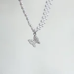 چوکر مروارید آویز پروانه