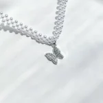 چوکر مروارید آویز پروانه