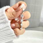 پیرسینگ ناف ستاره جواهری آبکاری رودیوم پین استیل