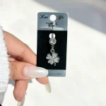 پیرسینگ ناف شبدر پین استیل