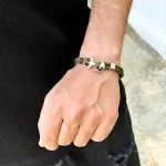 دستبند لنگر طنابی مردانه سبز مشکی آبی