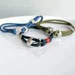 دستبند لنگر طنابی مردانه سبز مشکی آبی