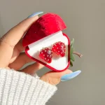 گوشواره توت فرنگی آبنباتی طلایی