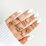 پک انگشتر برگ قلب گل پروانه