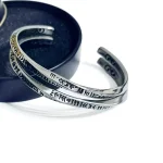 دستبند طرح میخی استیل مات و براق