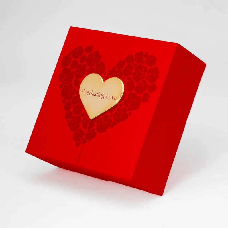 باکس گل رز جاودان Everlasting Love باکس تمام گل رز جاودان جعبه گل رز جاودان love جعبه تمام گل رز جاودان عشق قرمز جواهری ولنتاین سورپرایز