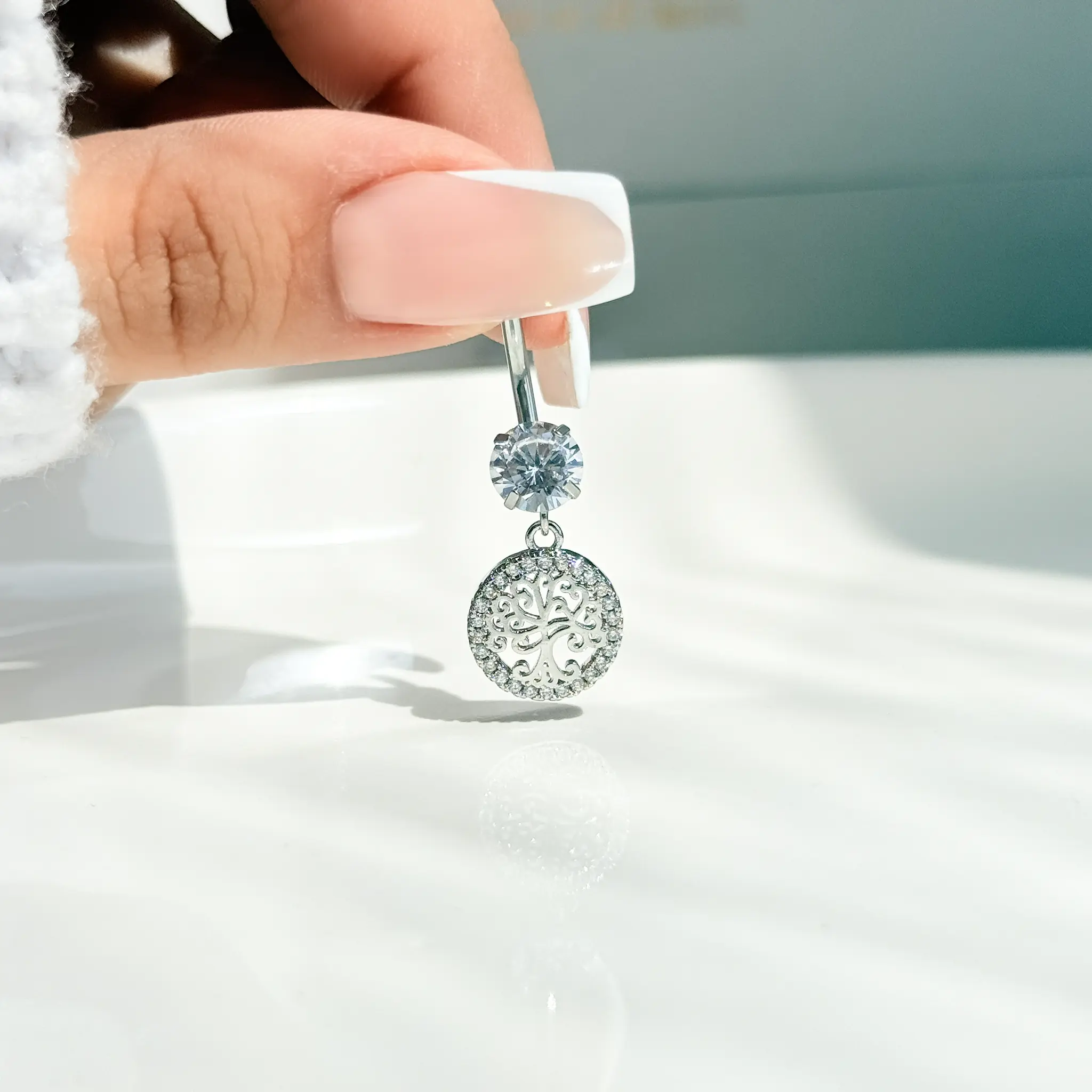 پیرسینگ ناف درخت زندگی پین استیل پیرسینگ ناف درخت زندگی پین استیل