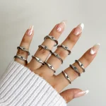 انگشتر حروف مینیمال فری سایز