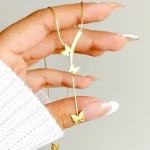 گردبنند پروانه استیل مینیمال