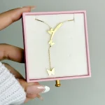 گردبنند پروانه استیل مینیمال