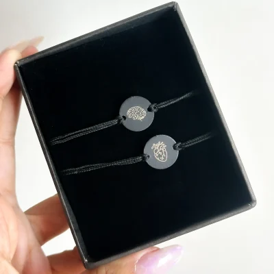 ست دستبند کاپلی مغز قلب