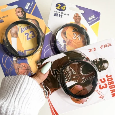 دستبند بسکتبال سیلیکونی اسپورت مشکی زرد قرمز دستبند بسکتبال سیلیکونی Lebron دستبند سیلیکونی Jordan دستبند بسکتبال Kobe دستبند بسکتبال سیلیکونی قابل تنظیم