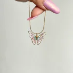 گردنبند باربی الینا شهر پریان طلایی زنجیر استیل