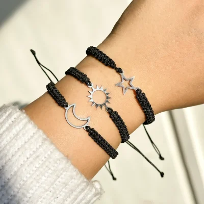 دستبند کاپلی ماه خورشید ستاره