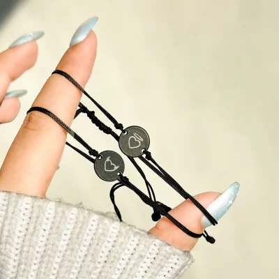 ست دستبند کاپلی قلب فرشته شیطان