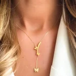 گردبنند پروانه استیل مینیمال