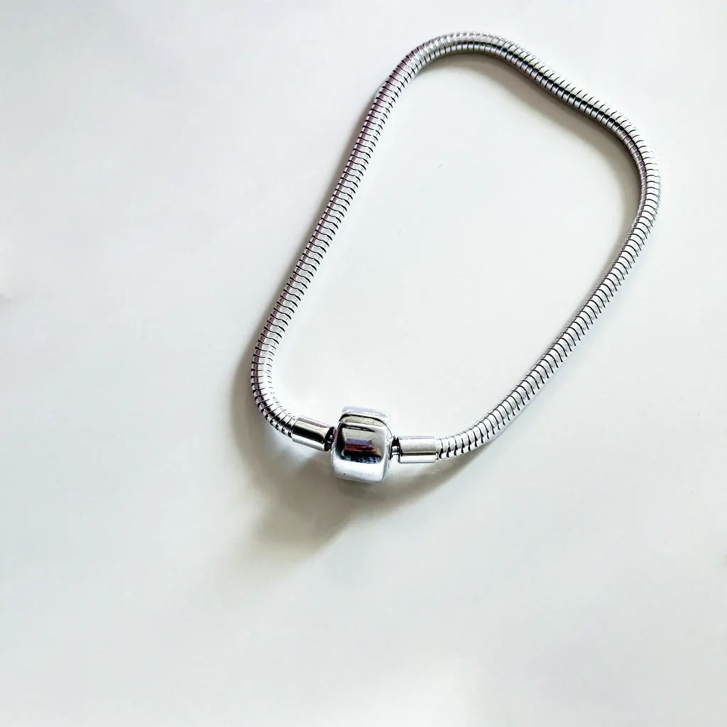 دستبند پاندورا قفل ساده استیل