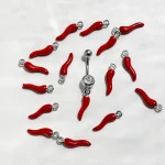 پیرسینگ ناف فلفل هات چیلی استیل