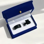 ست انگشتر کاپلی بلک جواهری مستطیل