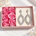 گوشواره آویزدار اشک جواهری