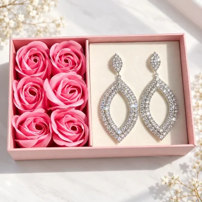 گوشواره آویزدار اشک جواهری