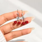 گوشواره آلبالو مینمال جواهری