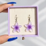 گوشواره گل لیلیوم آبرنگی