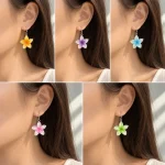 گوشواره گل لیلیوم آبرنگی