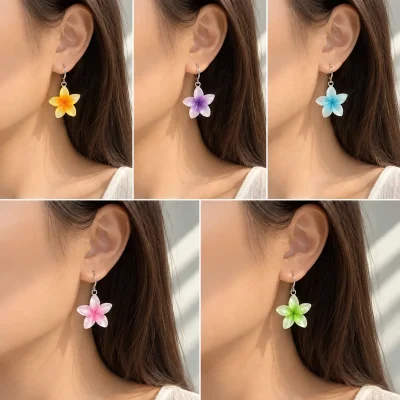 گوشواره گل لیلیوم آبرنگی