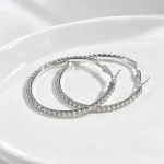 گوشواره حلقه ای کریستالی جواهری