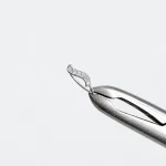 پیرسینگ بینی طرح موج جواهری نقره