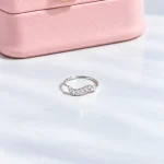 پیرسینگ بینی طرح موج جواهری نقره